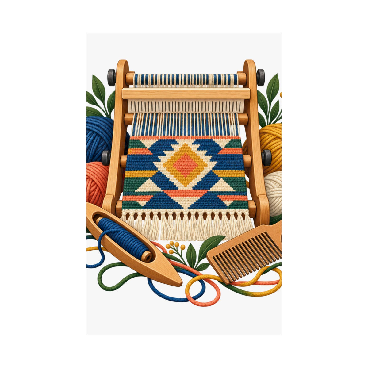 Geometric Hand Weaving Workshop Poster