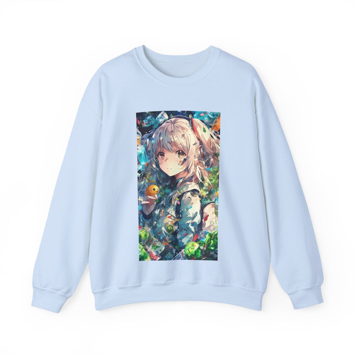 Crystal Bottle Anime Portrait Cozy Art Sweatshirt