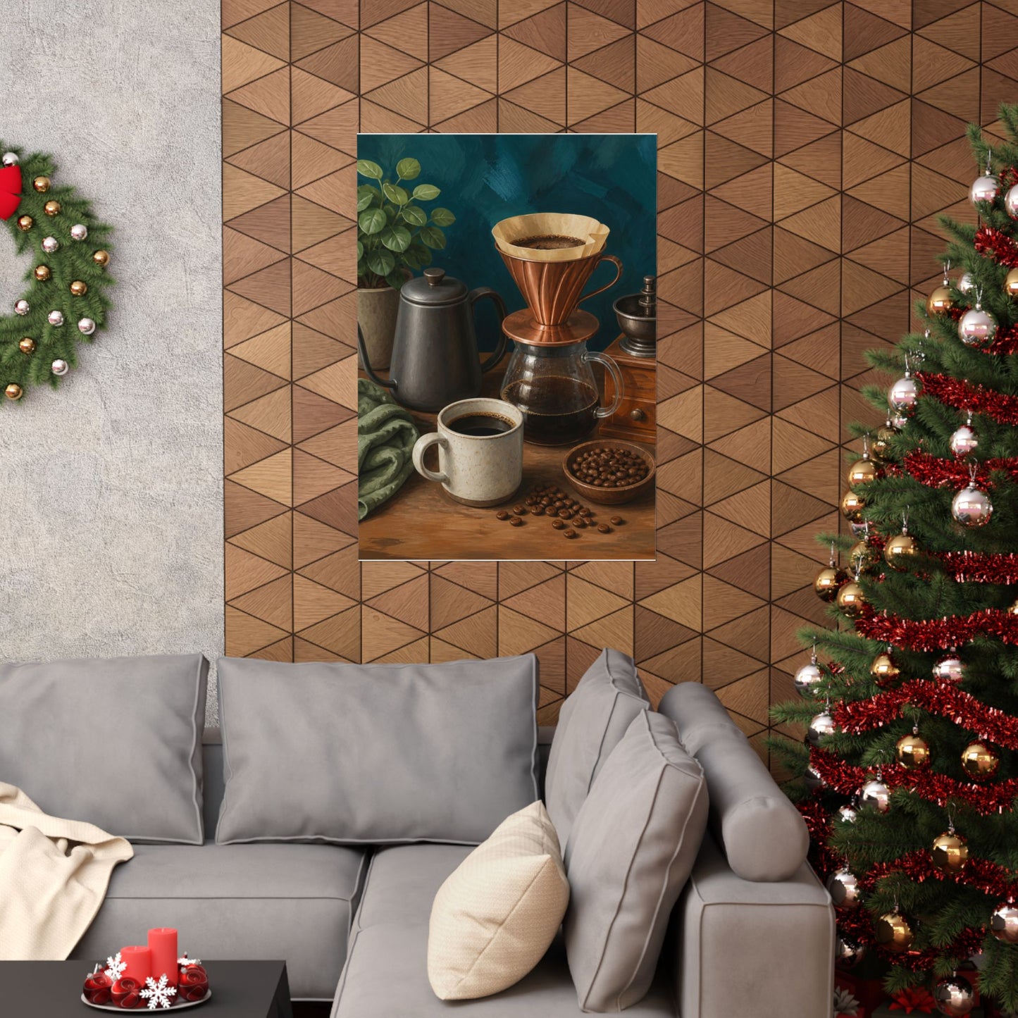 Warm Home Coffee Brewing Art Poster