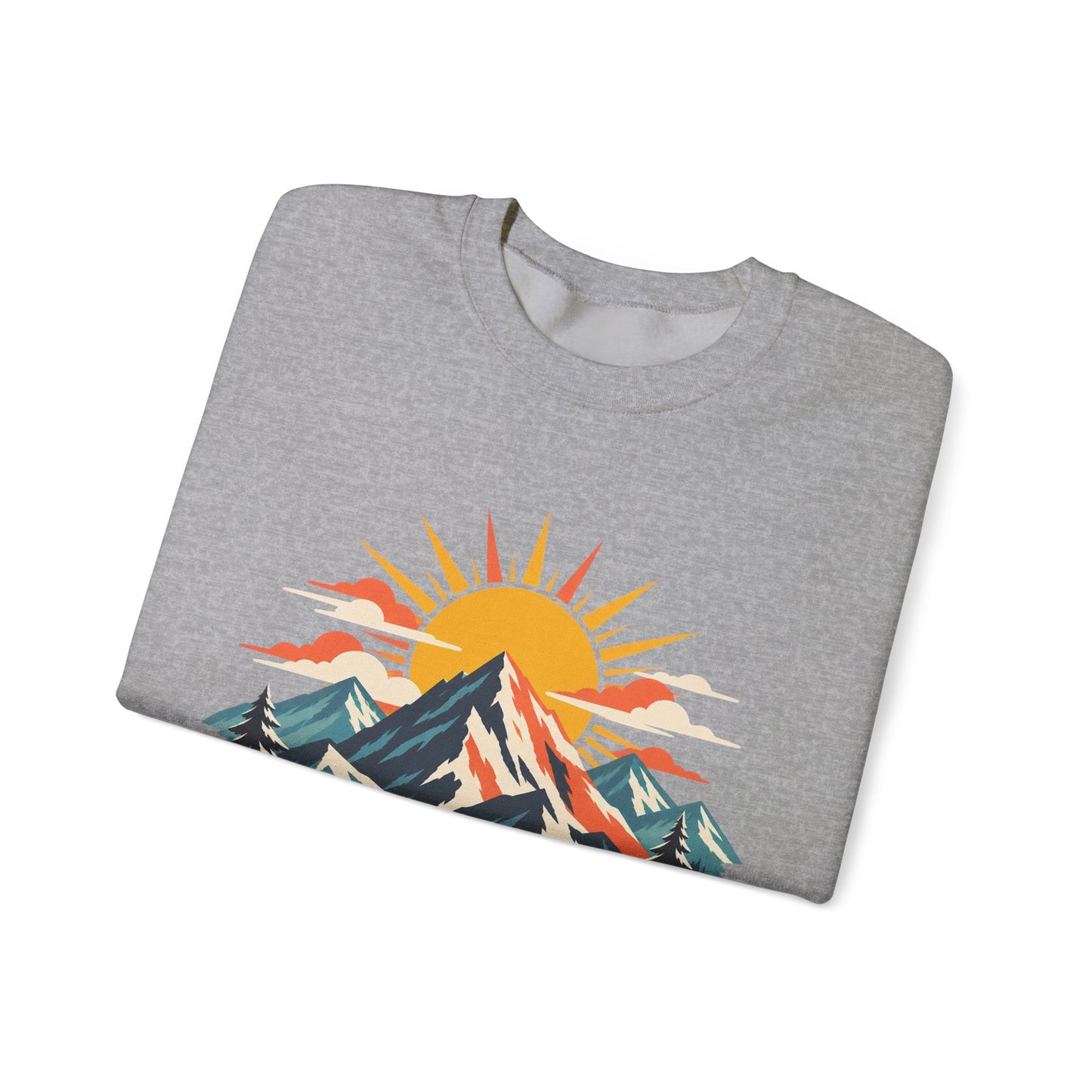 Alpine Sunrise River Mountain Adventure Sweatshirt