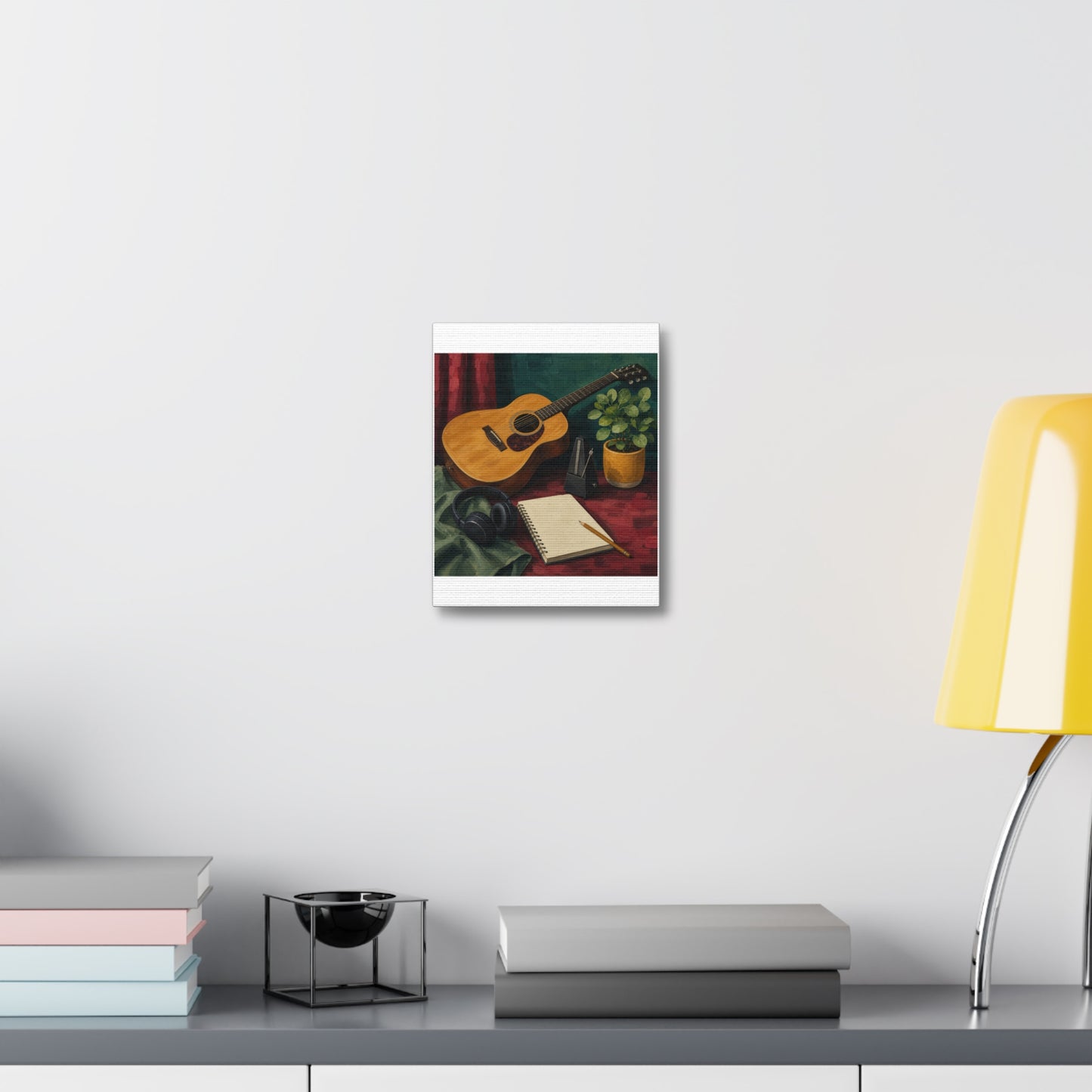 Cozy Acoustic Music Practice Art Canvas Art