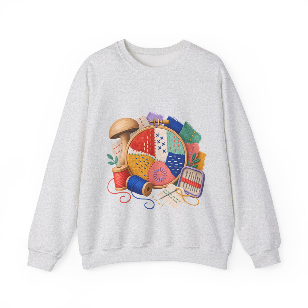 Colorful Visible Mending Workshop Sweatshirt