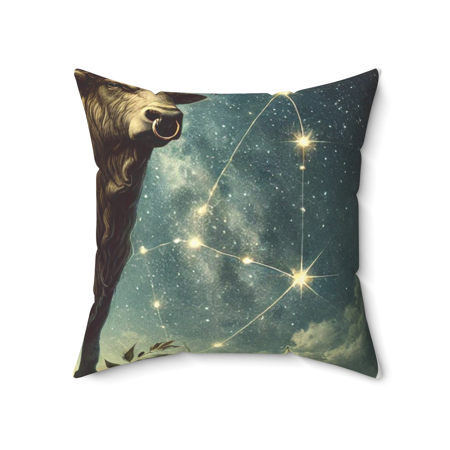 Taurus Bull Constellation Celestial Decorative Pillow