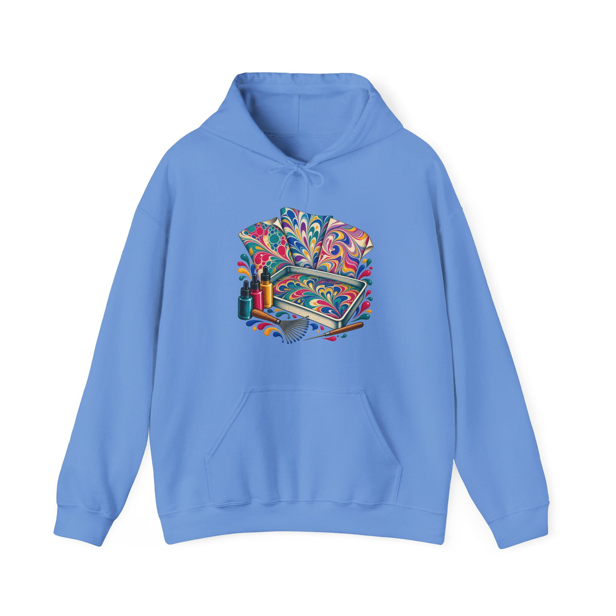 Colorful Paper Marbling Workshop Hoodie