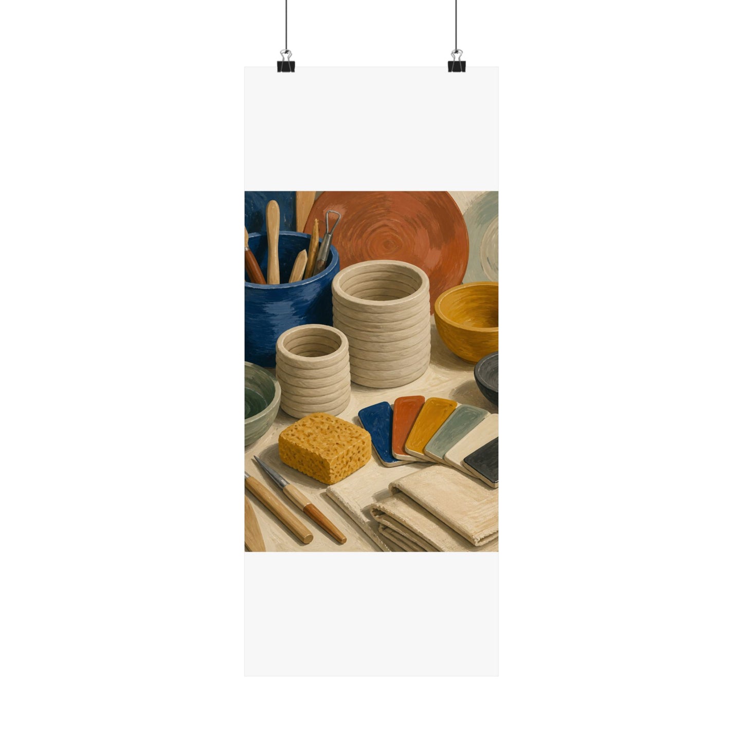 Handbuilt Ceramics Studio Art Poster