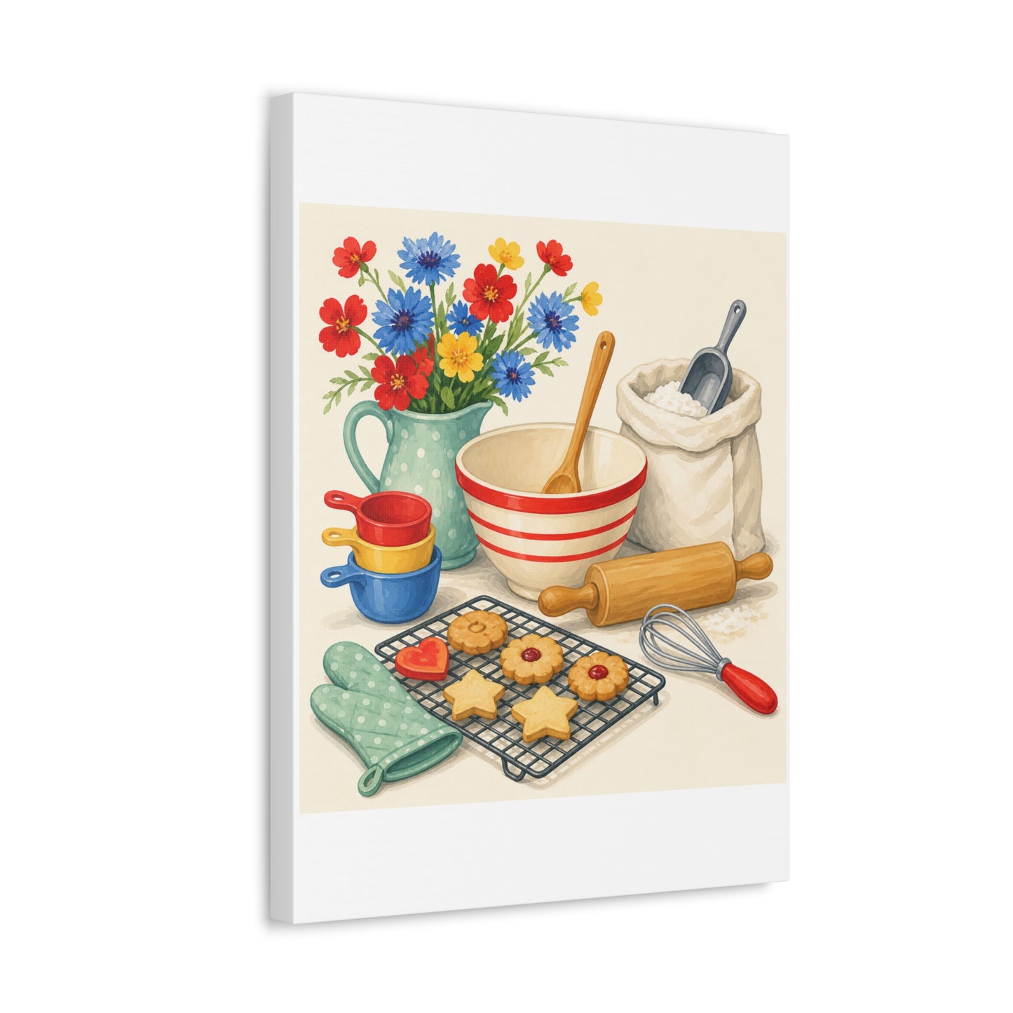 Cheerful Home Baking Hobby Canvas Art