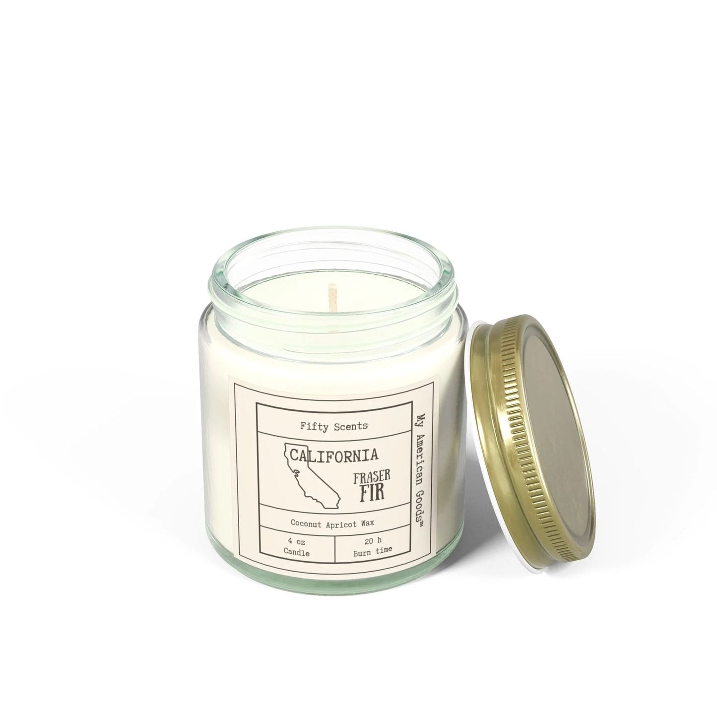 California Frasier Fir Scented Candle - Coconut Apricot Wax