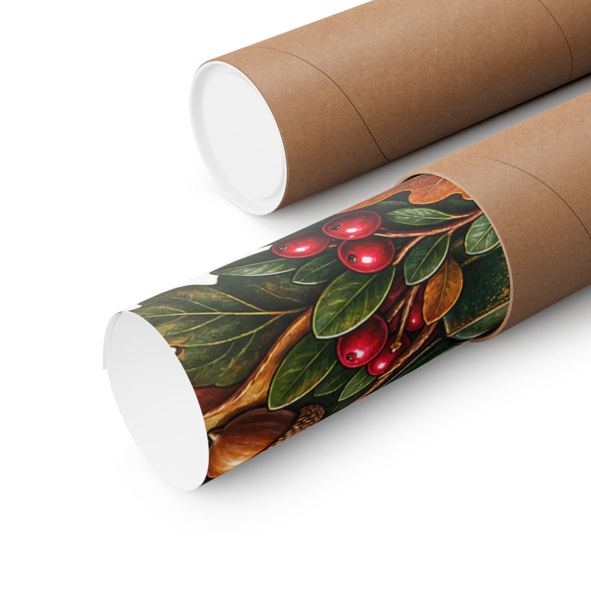 Autumn Oak Lantern and Acorns Poster