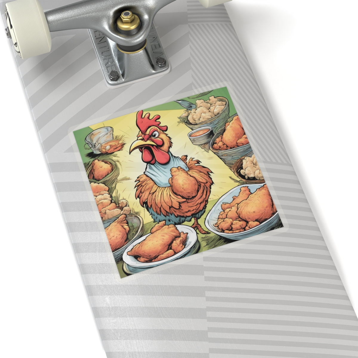 Funny Chicken Fried Food Comfort Food Art Sticker