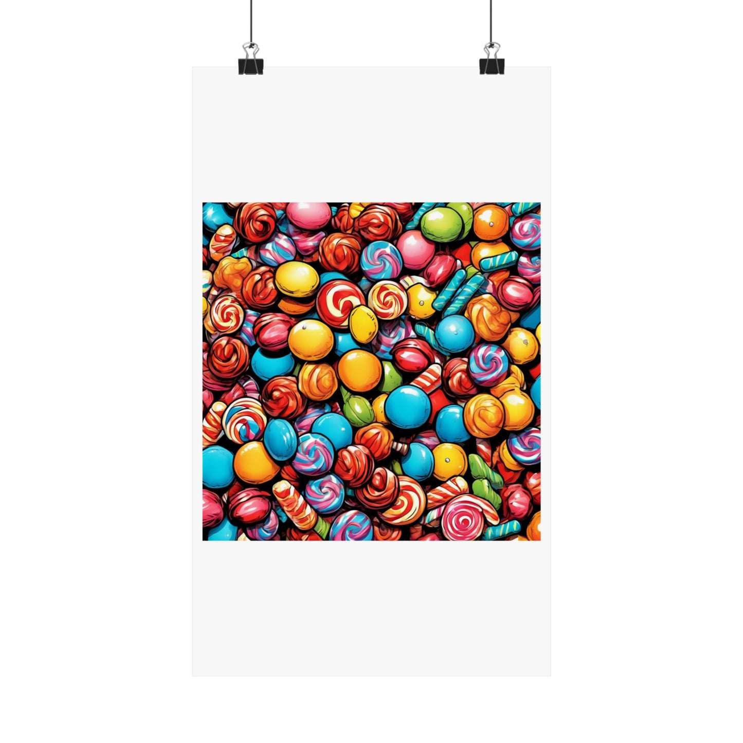 Colorful Candy Pattern Sweets Gift Art Poster