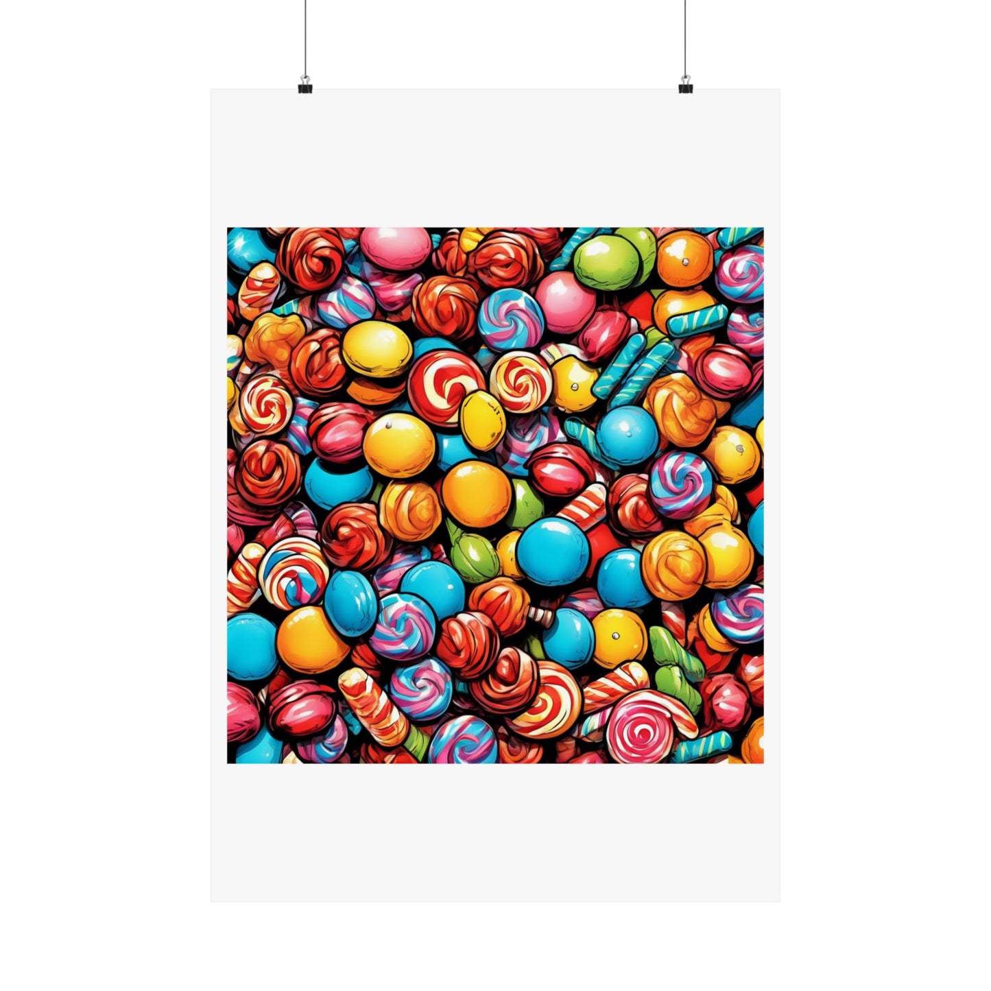 Colorful Candy Pattern Sweets Gift Art Poster
