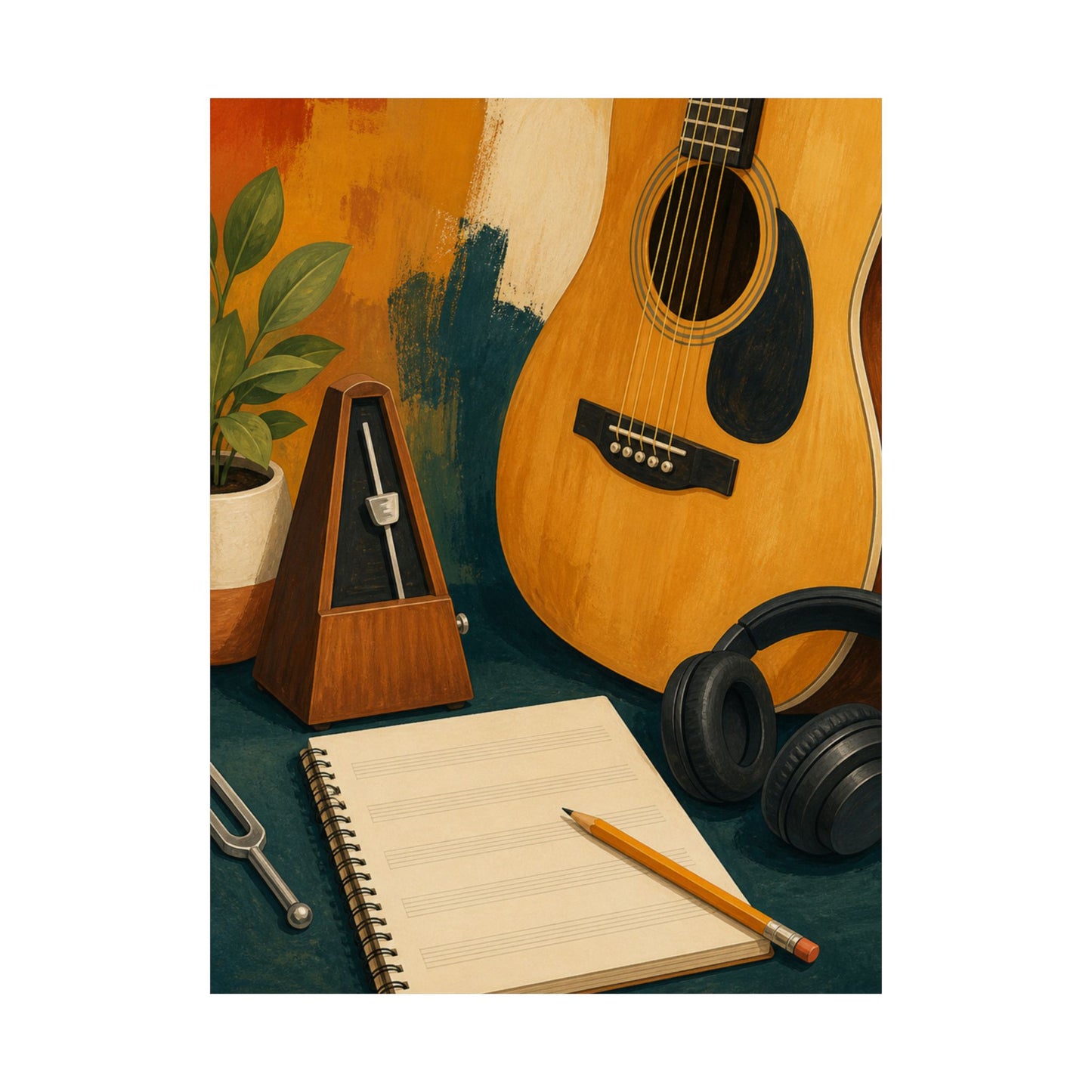 Warm Music Practice Hobby Poster