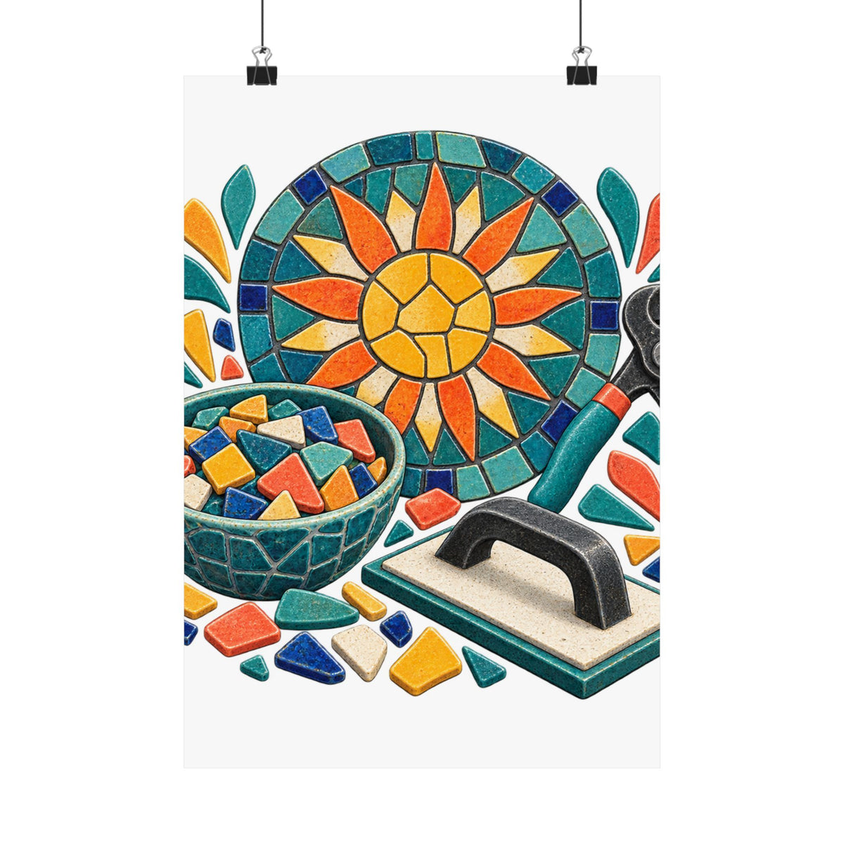 Sunburst Mosaic Making Workshop Poster