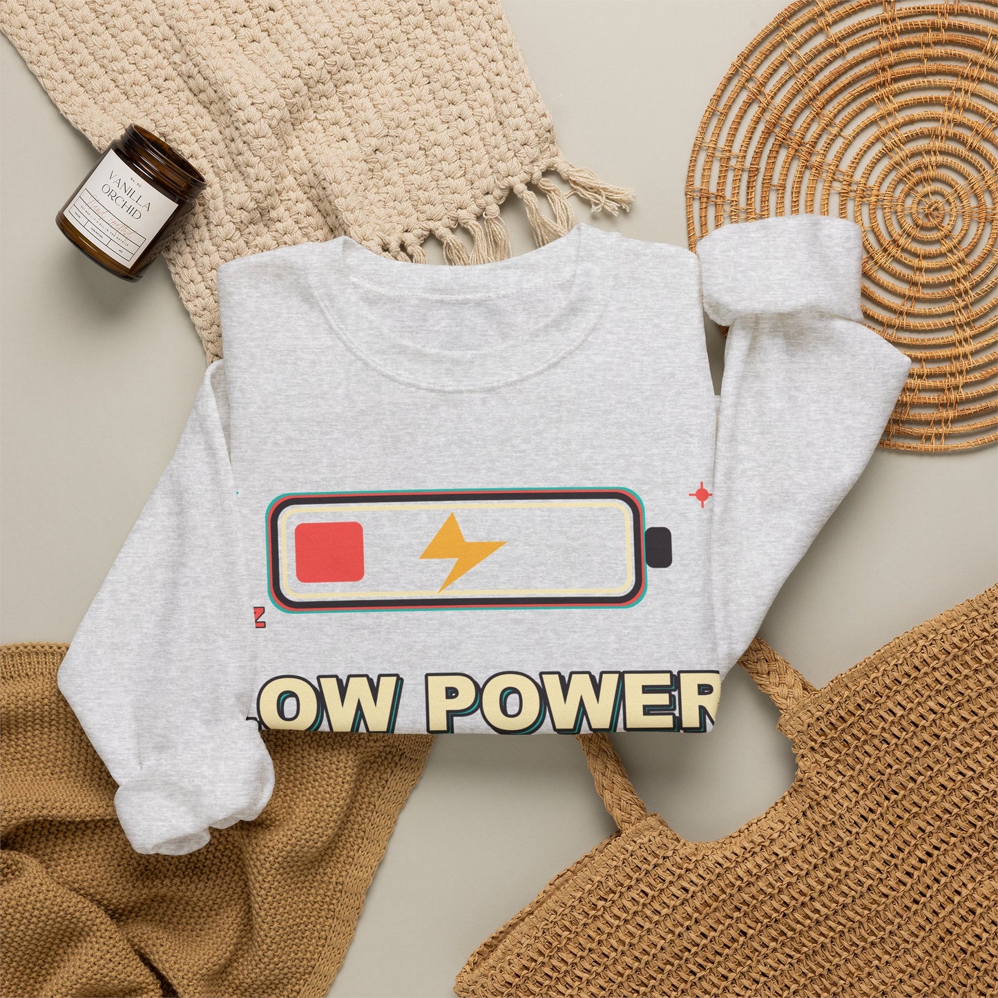 Low Power People Mode Funny Introvert Social Battery Sweatshirt