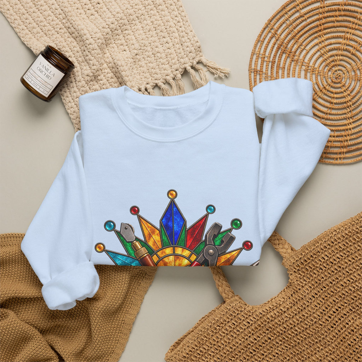 Stained Glass Workshop Tools Sweatshirt