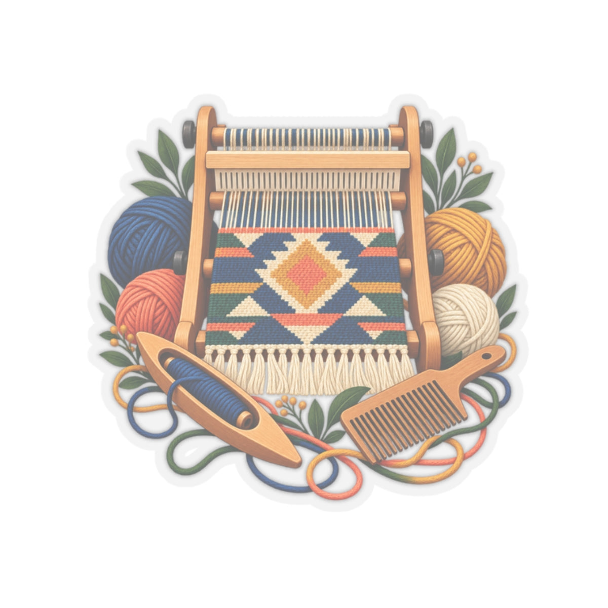 Geometric Hand Weaving Workshop Sticker