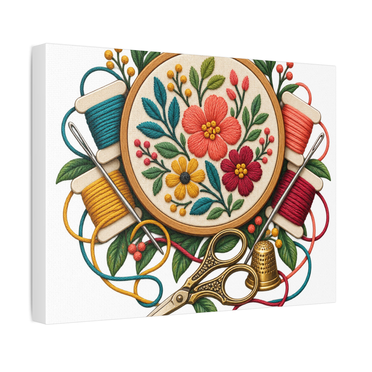 Botanical Embroidery Workshop Canvas