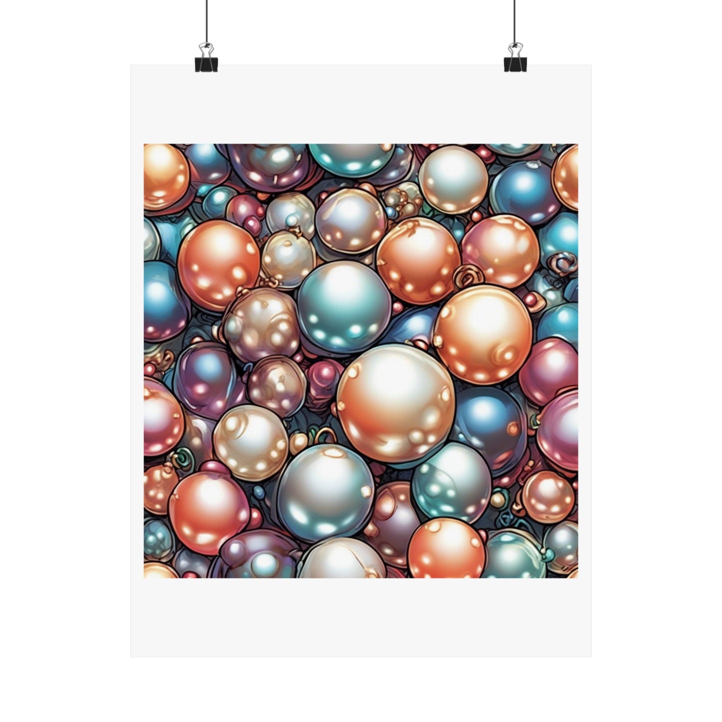 Glossy Orb Marble Abstract Gift Art Poster
