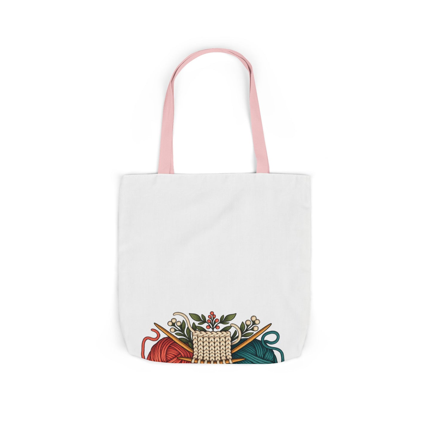 Retro Yarn and Knitting Botanical Art Tote Bag
