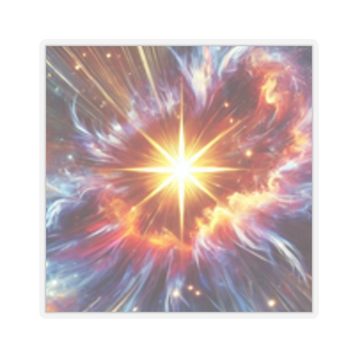 Cosmic Starburst Energy Abstract Space Sticker for Laptop