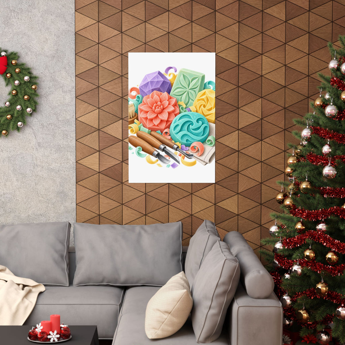 Colorful Soap Carving Workshop Poster