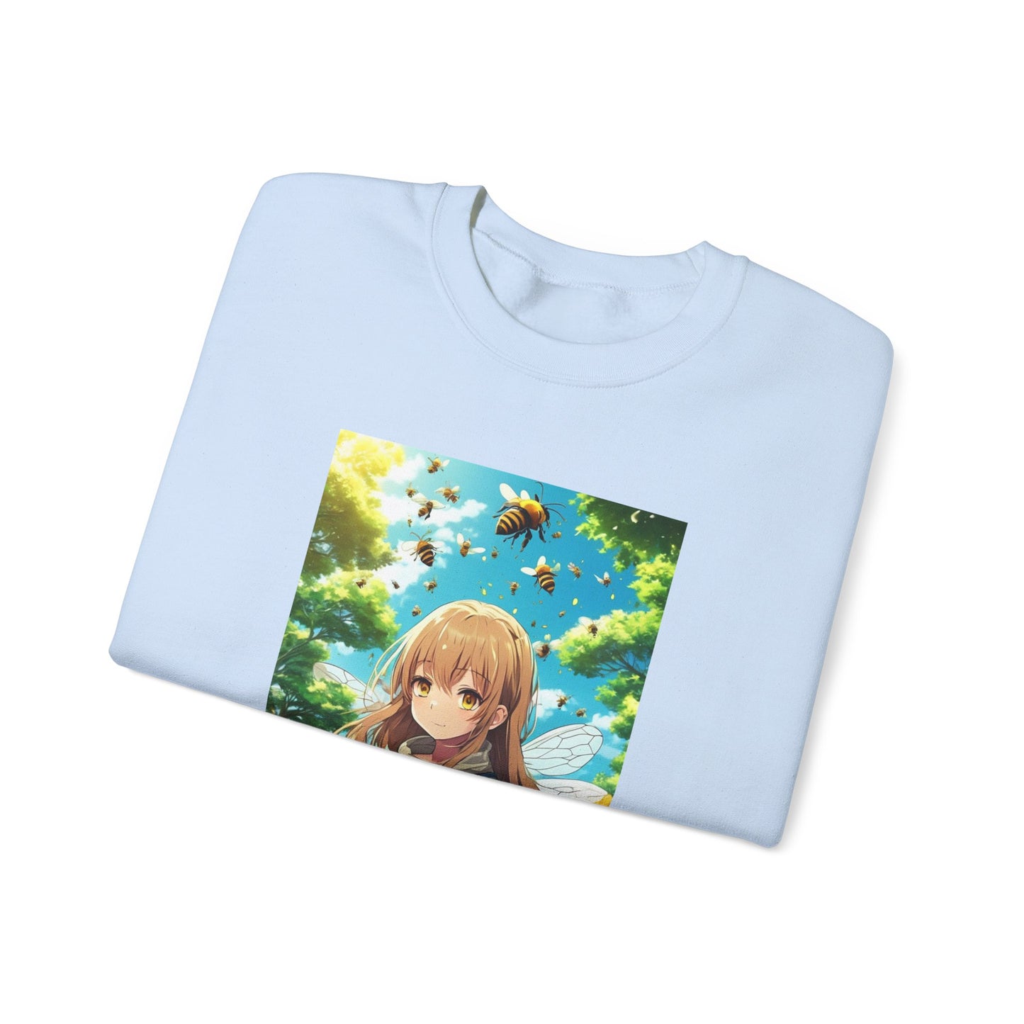 Bee Fairy Garden Anime Nature Art Sweatshirt