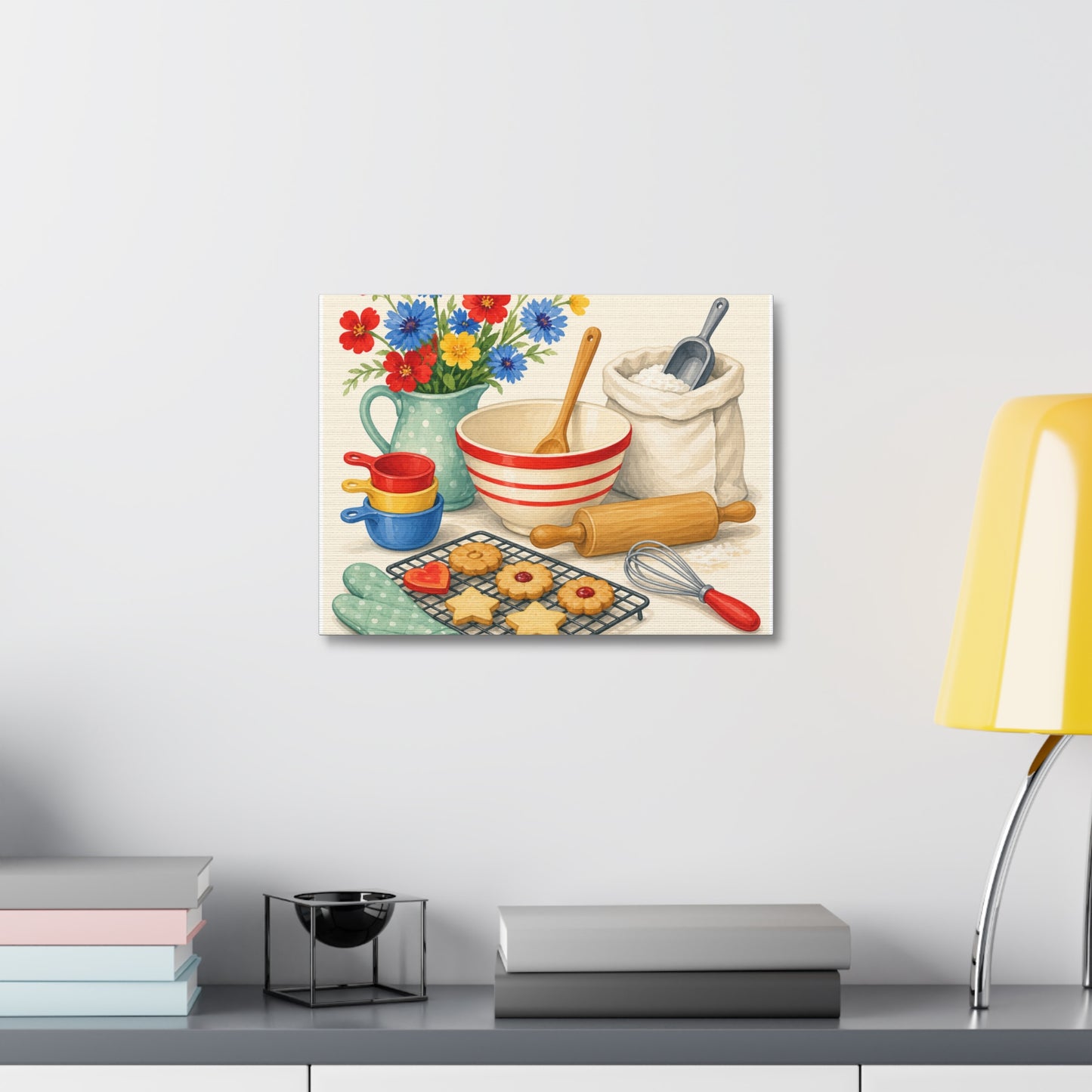 Cheerful Home Baking Hobby Canvas Art
