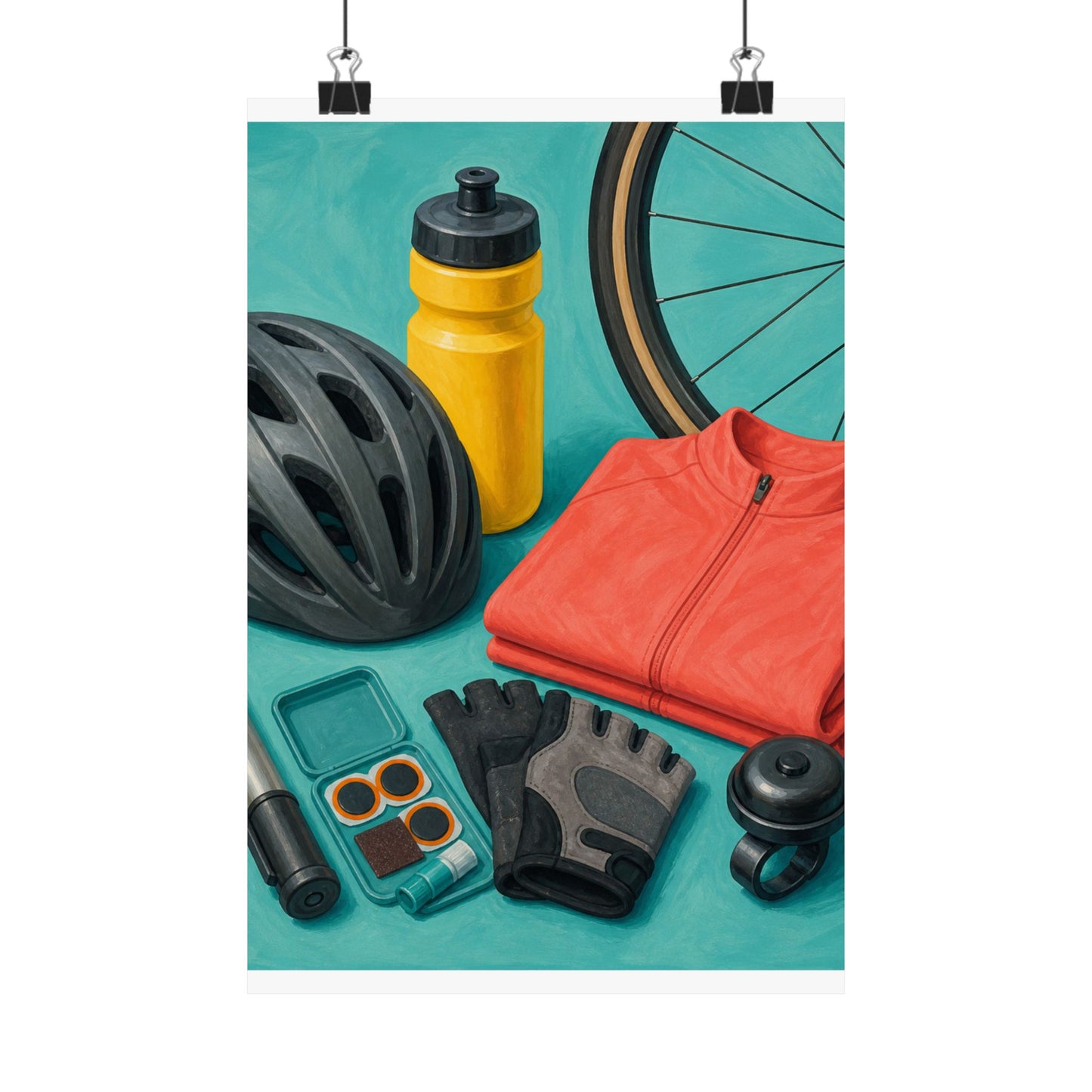 Colorful Cycling Gear Hobby Poster