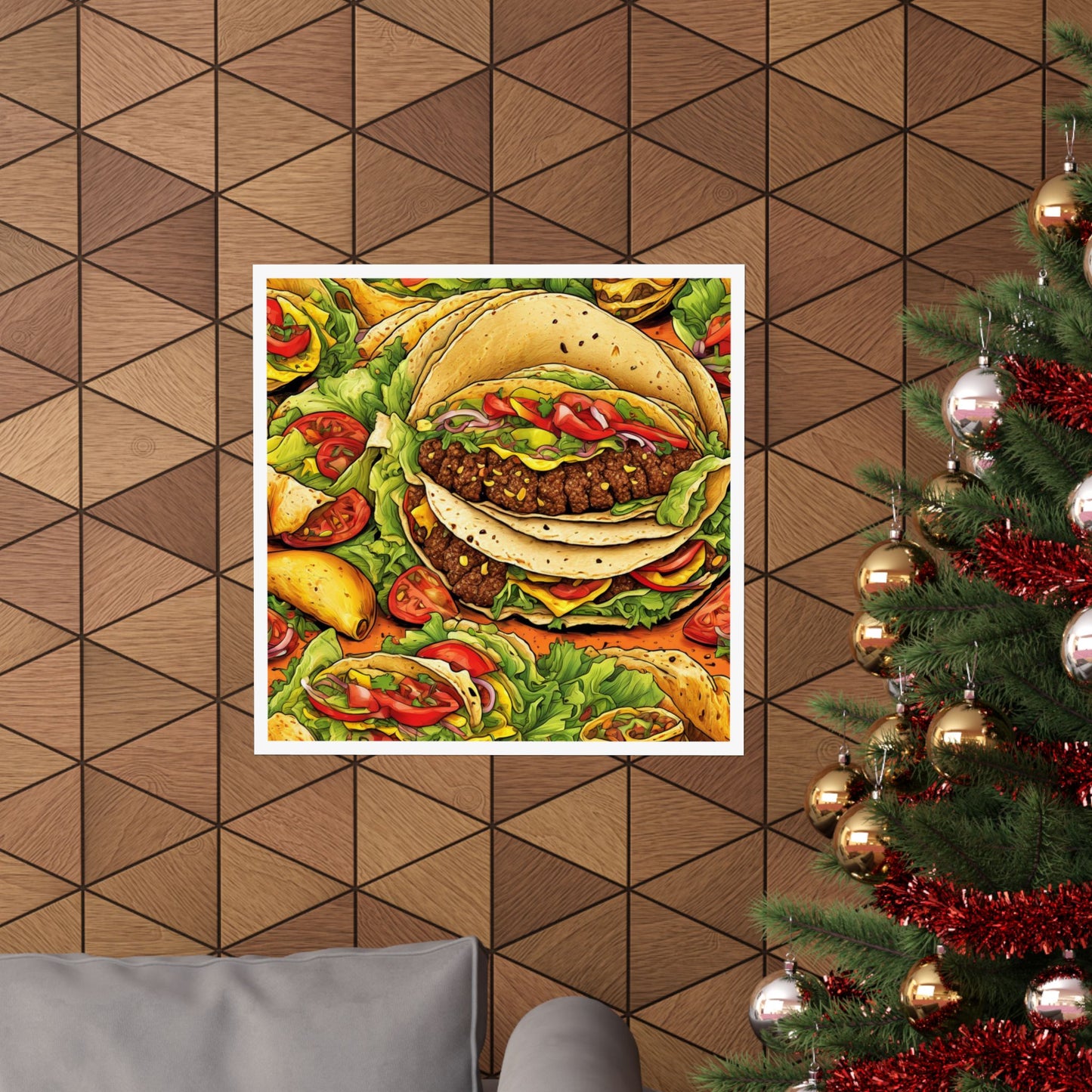 Stacked Taco Fiesta Foodie Gift Art Poster