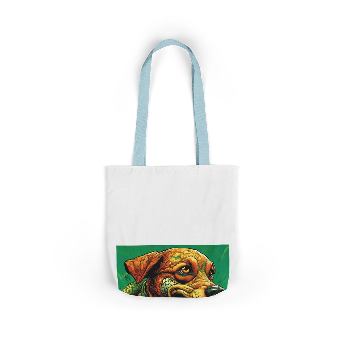 Serpent Guardian Dog Bold Fantasy Creature Tote Bag