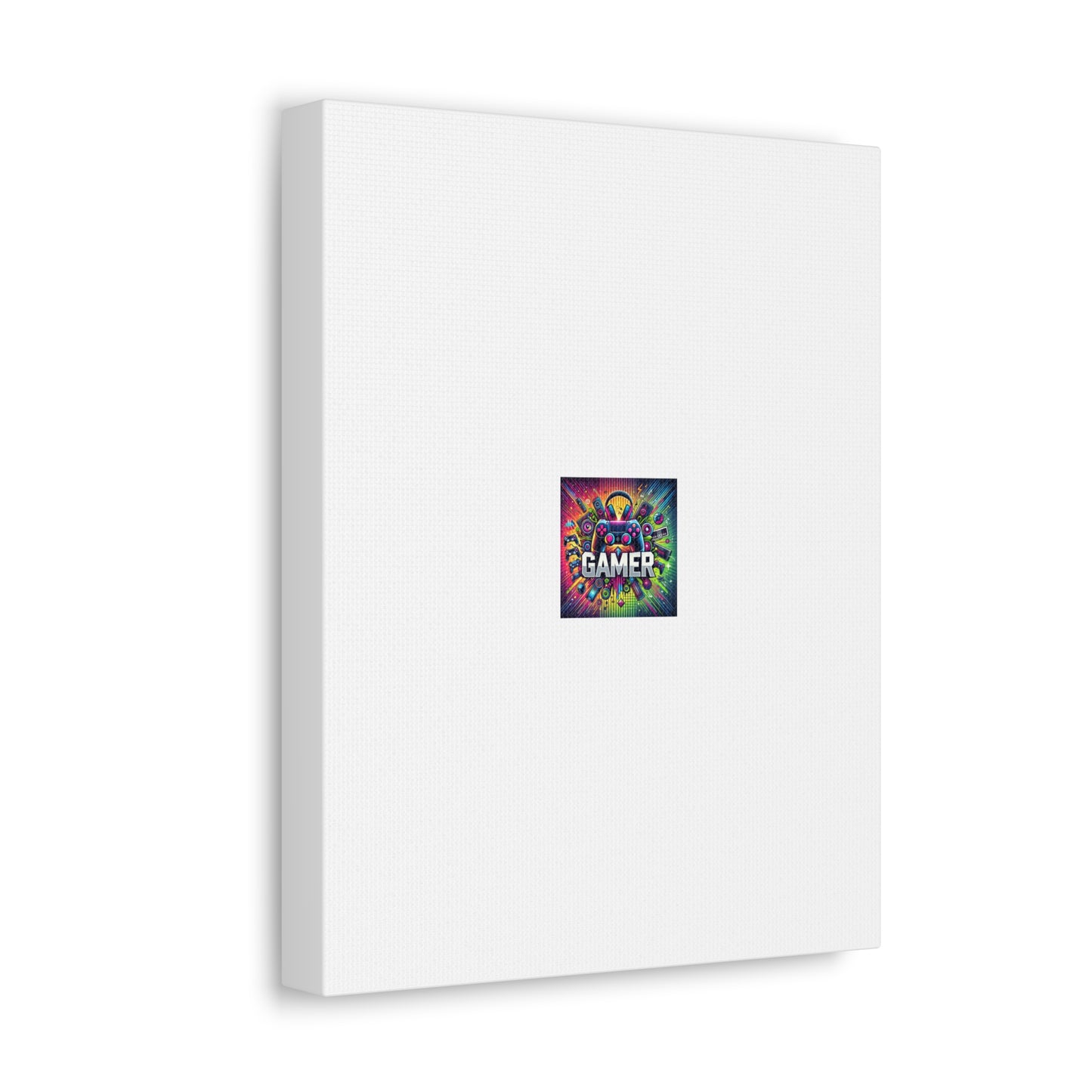 Neon Gamer Energy Retro Arcade Gaming Canvas Wall Art
