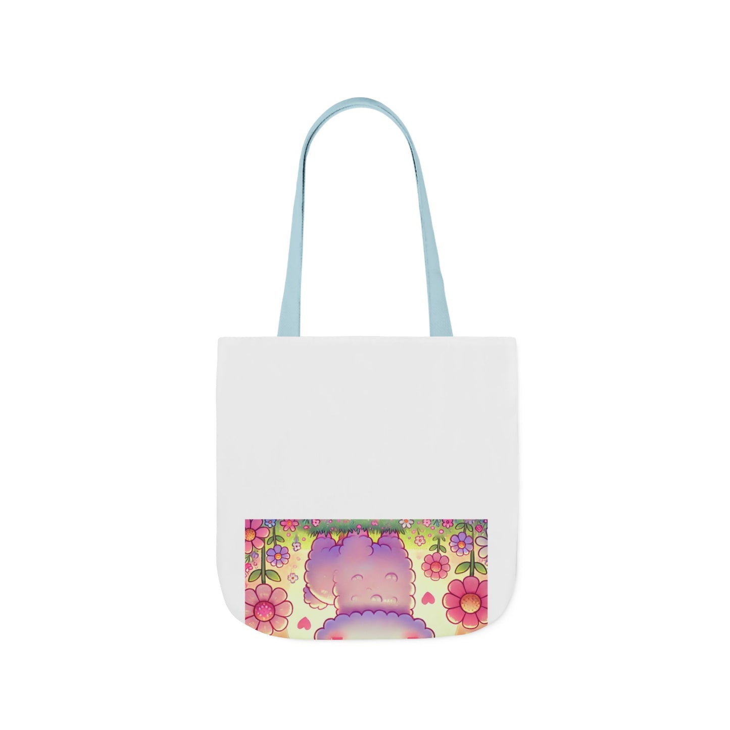 Pastel Floral Alpaca Garden Kawaii Canvas Tote Bag
