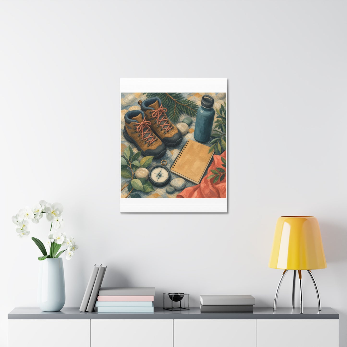 Quiet Hiking Trail Gear Art Canvas Art
