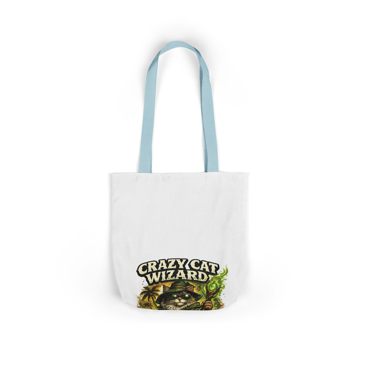 Crazy Cat Wizard Funny Fantasy Magic Tote Bag