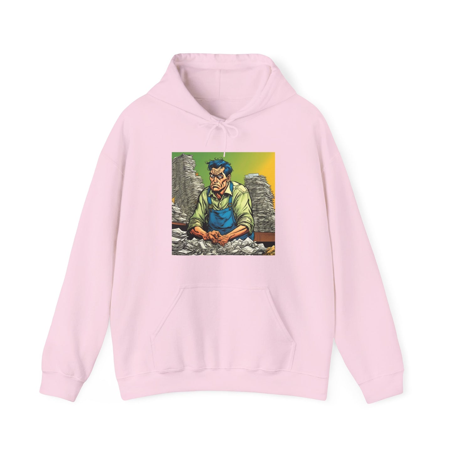 Paperwork Chaos Desk Worker Funny Office Art Hoodie