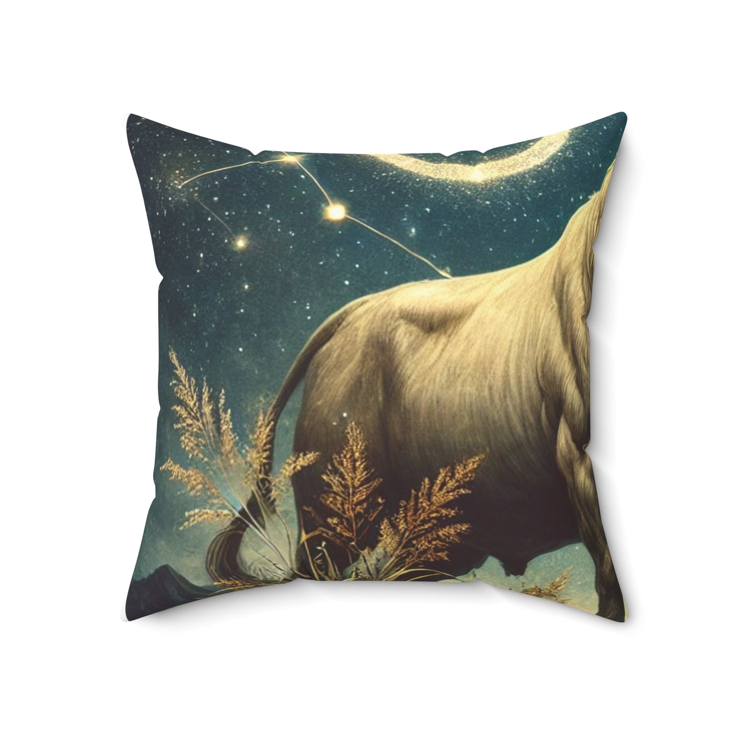 Taurus Bull Constellation Celestial Decorative Pillow