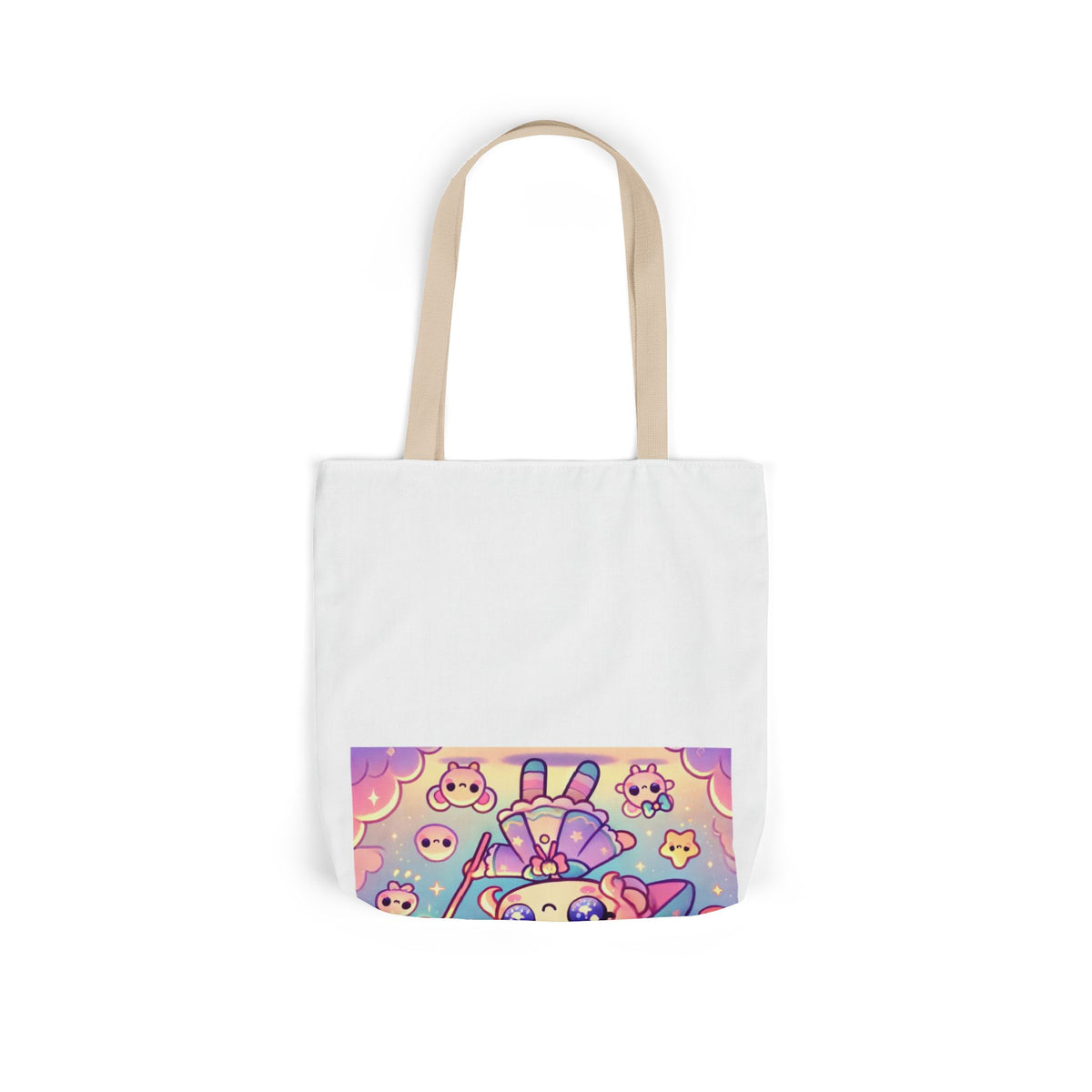 Kawaii Moon Wand Pastel Fantasy Art Canvas Tote Bag