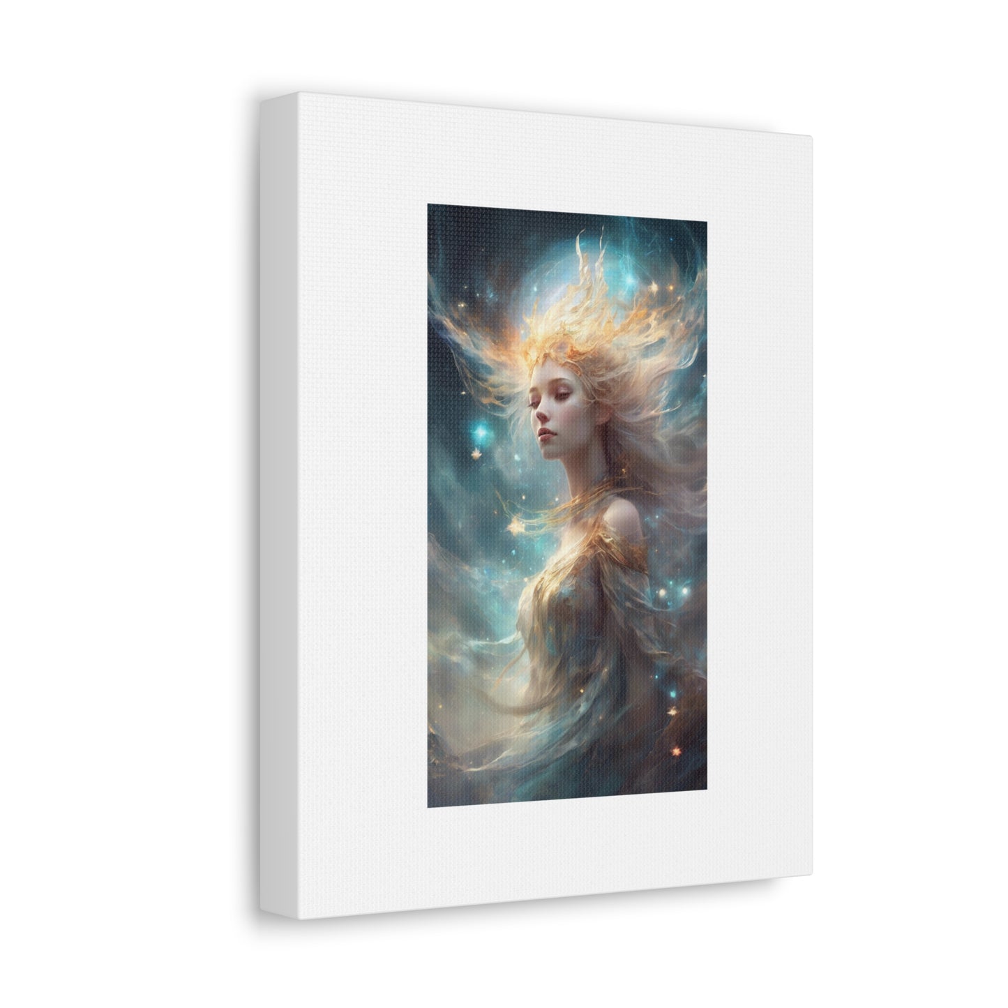 Solar Celestial Spirit Fantasy Portrait Canvas
