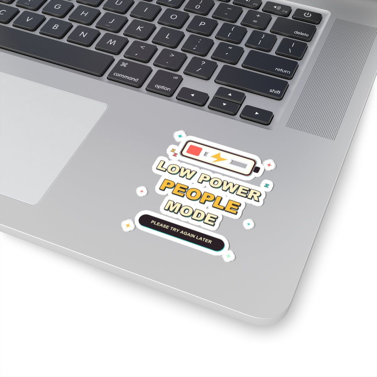 Low Power People Mode Funny Introvert Social Battery Sticker