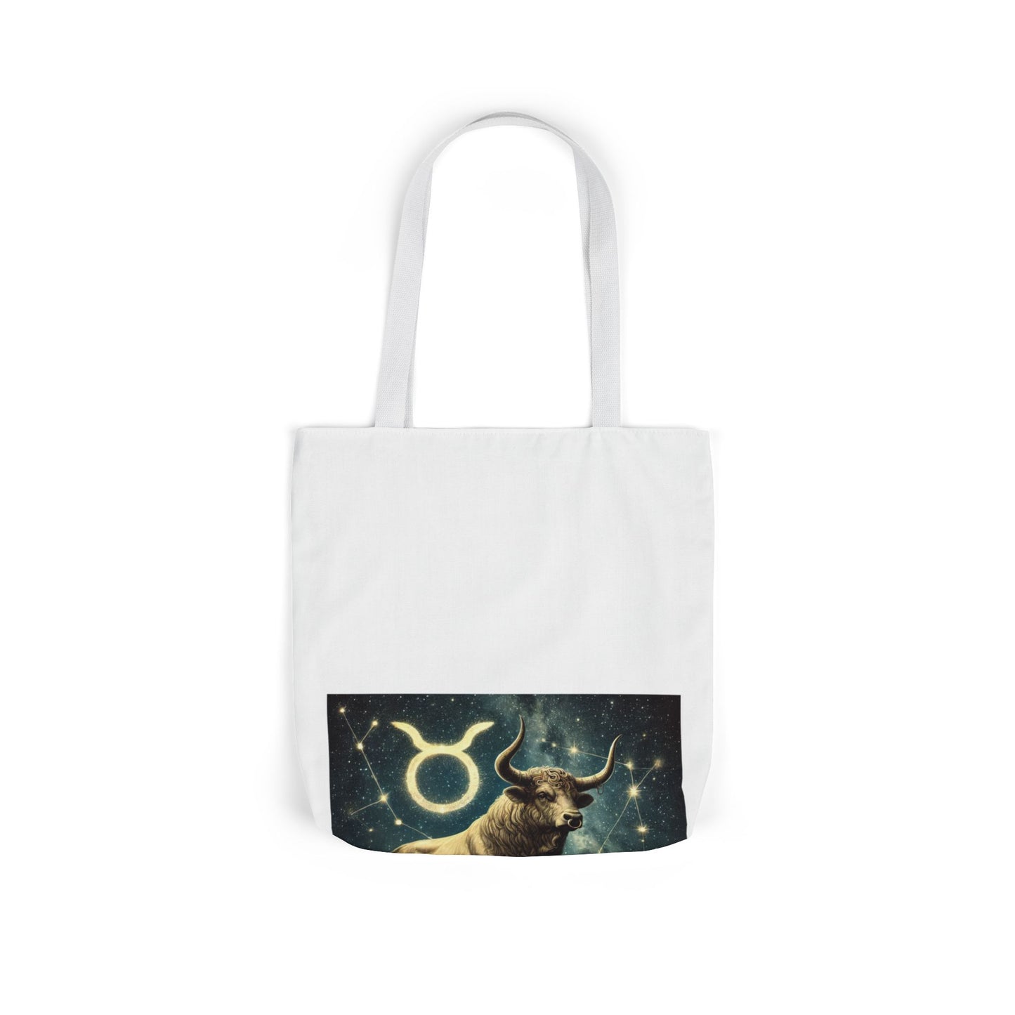 Taurus Bull Constellation Celestial Canvas Tote Bag