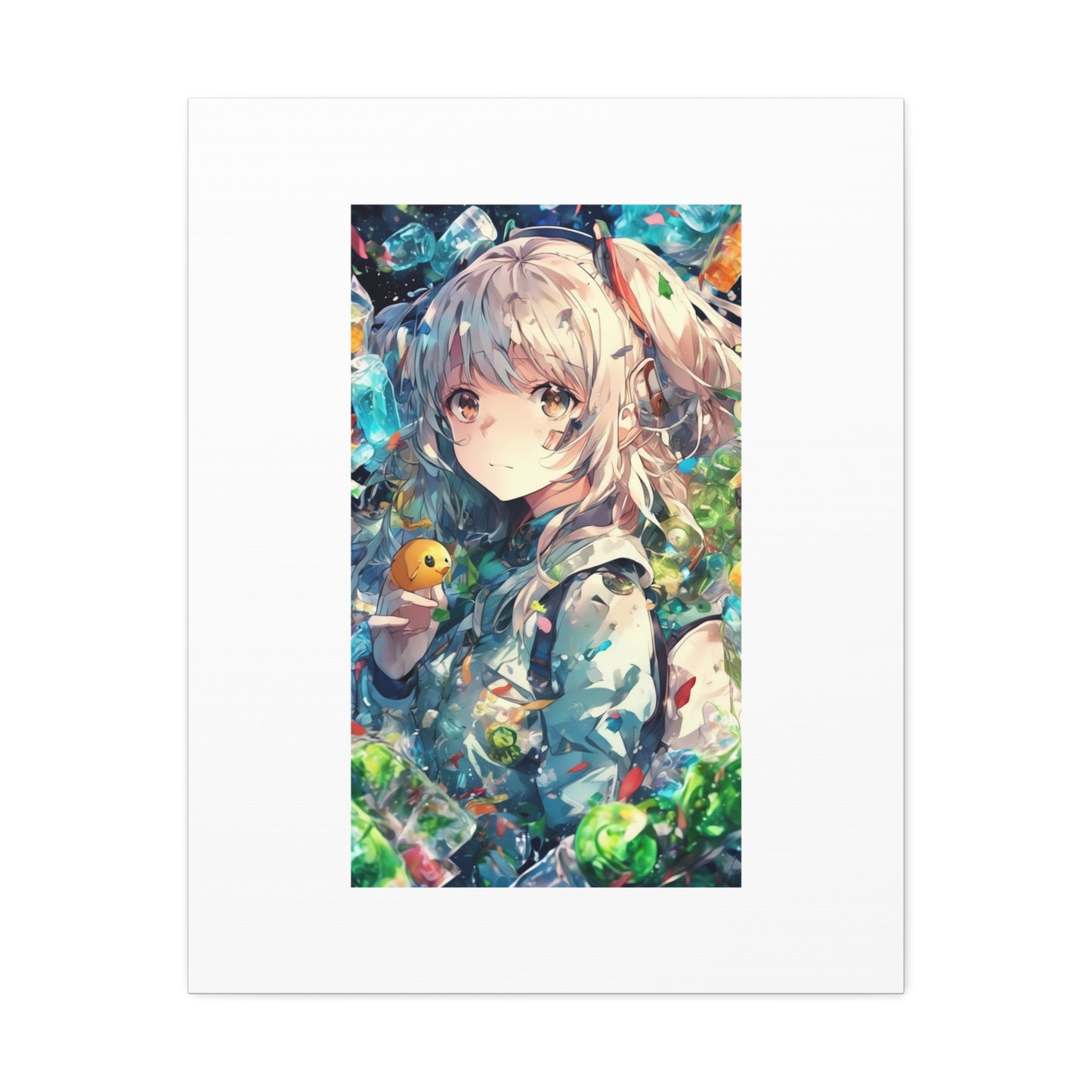 Crystal Bottle Anime Portrait Bright Room Canvas