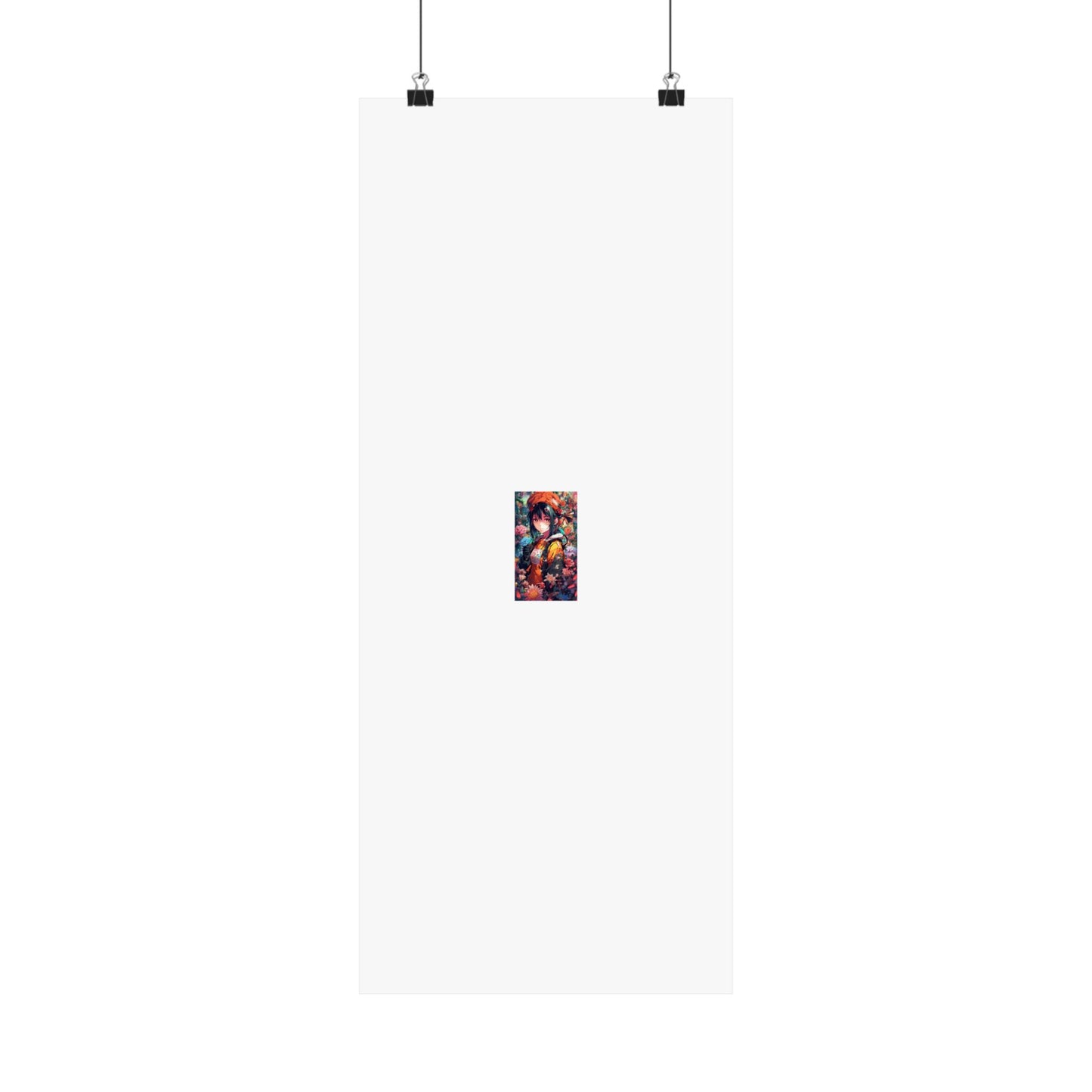 Anime Floral Forest Heroine Portrait Flower Poster Art