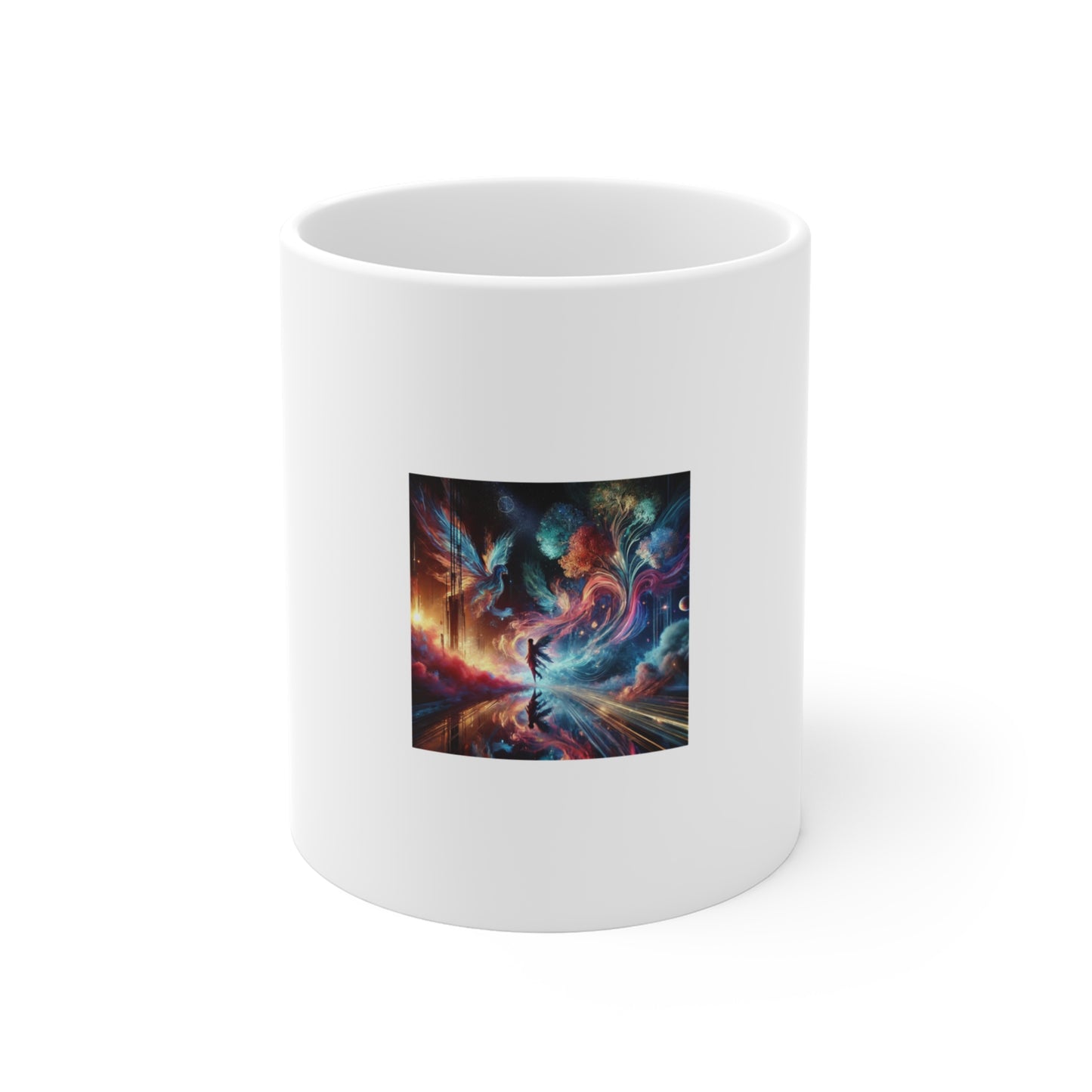 Cosmic Aurora Dancer Dreamscape Celestial Coffee Mug
