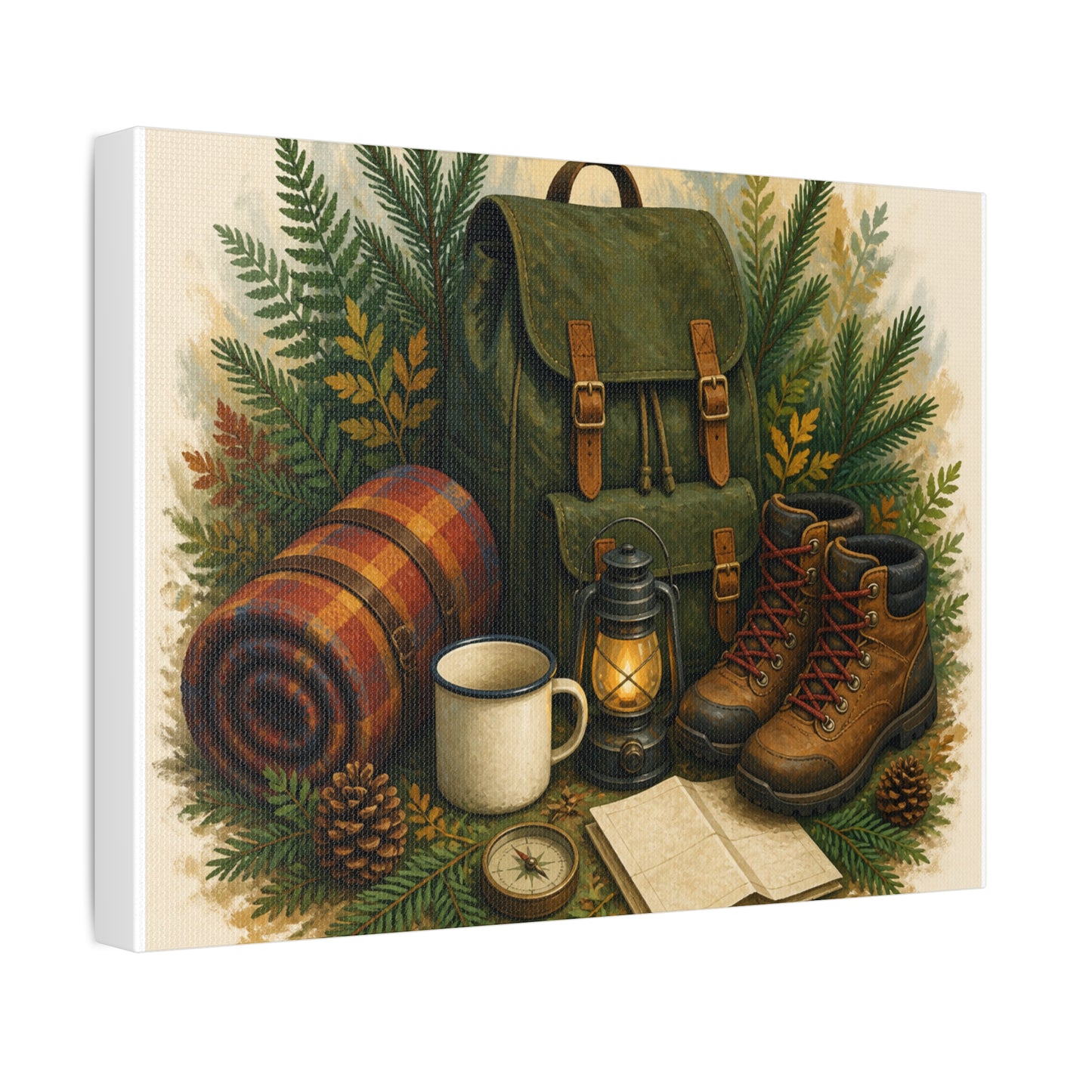 Generic Camping Gear Outdoor Adventure Canvas Art