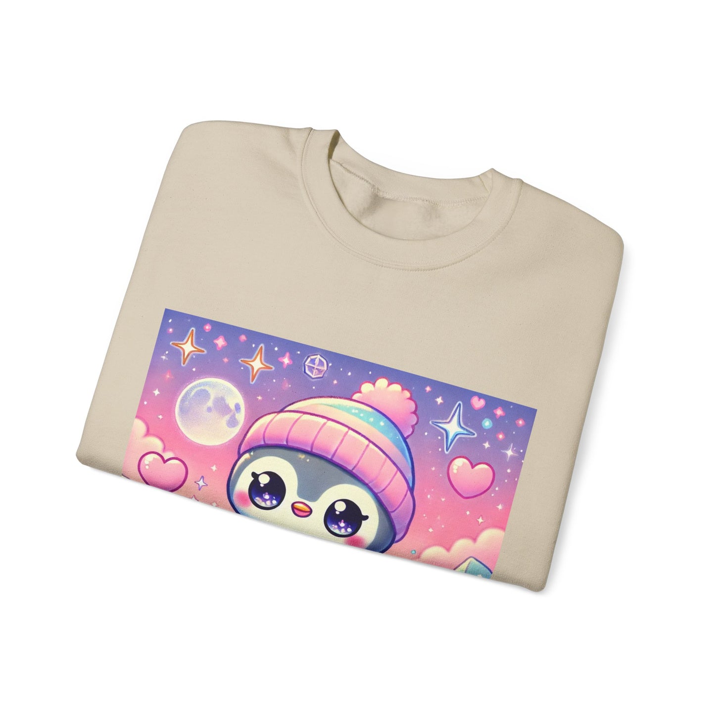 Cute Winter Penguin Ice Floe Kawaii Art Sweatshirt