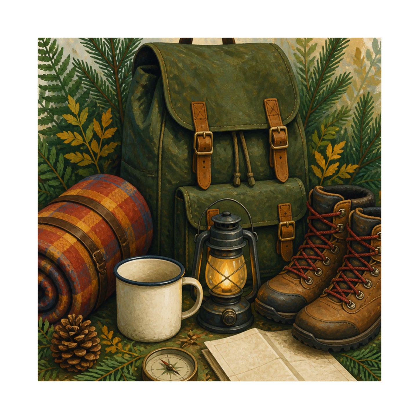 Generic Camping Gear Outdoor Adventure Poster