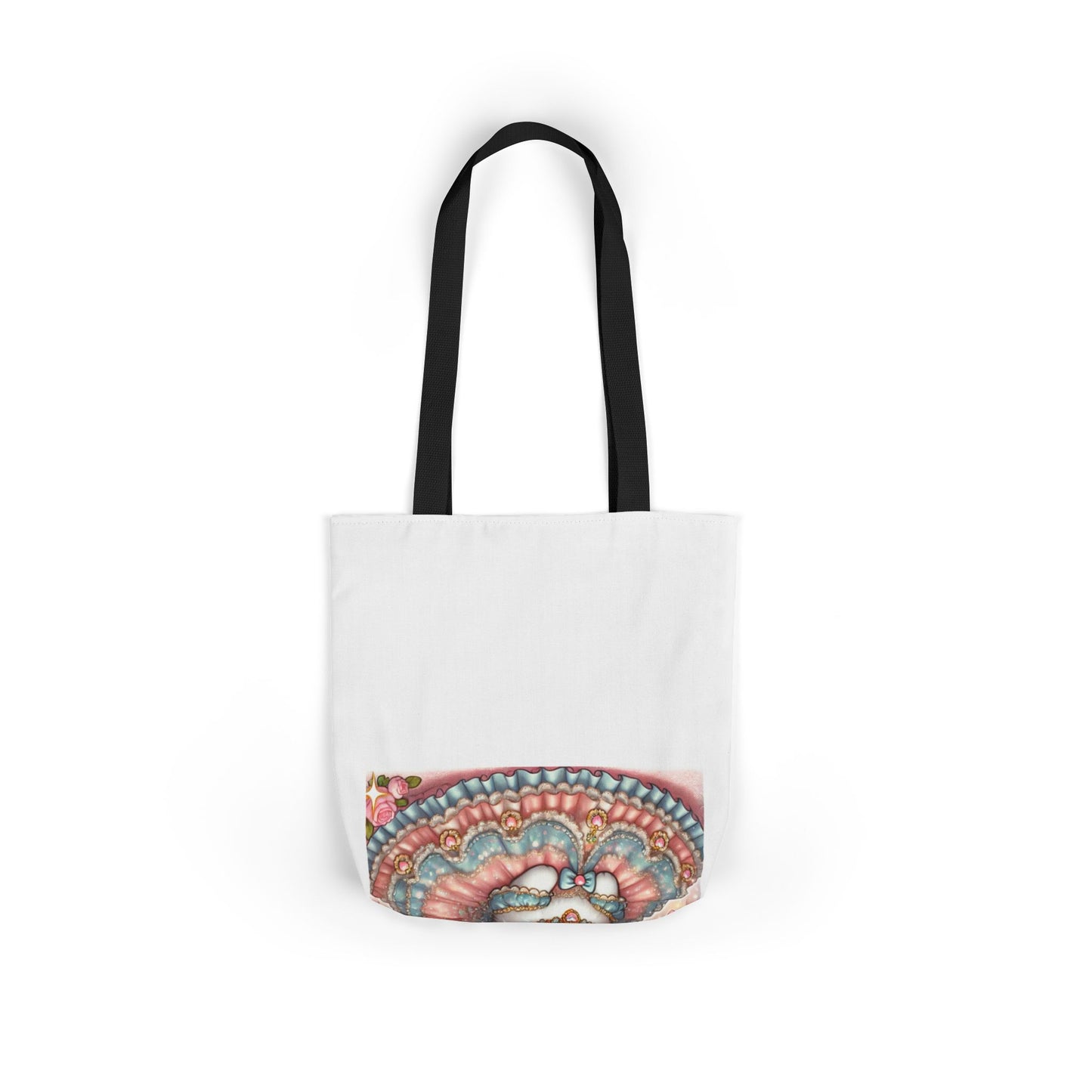 Pastel Princess Calico Cat Fantasy Canvas Tote Bag