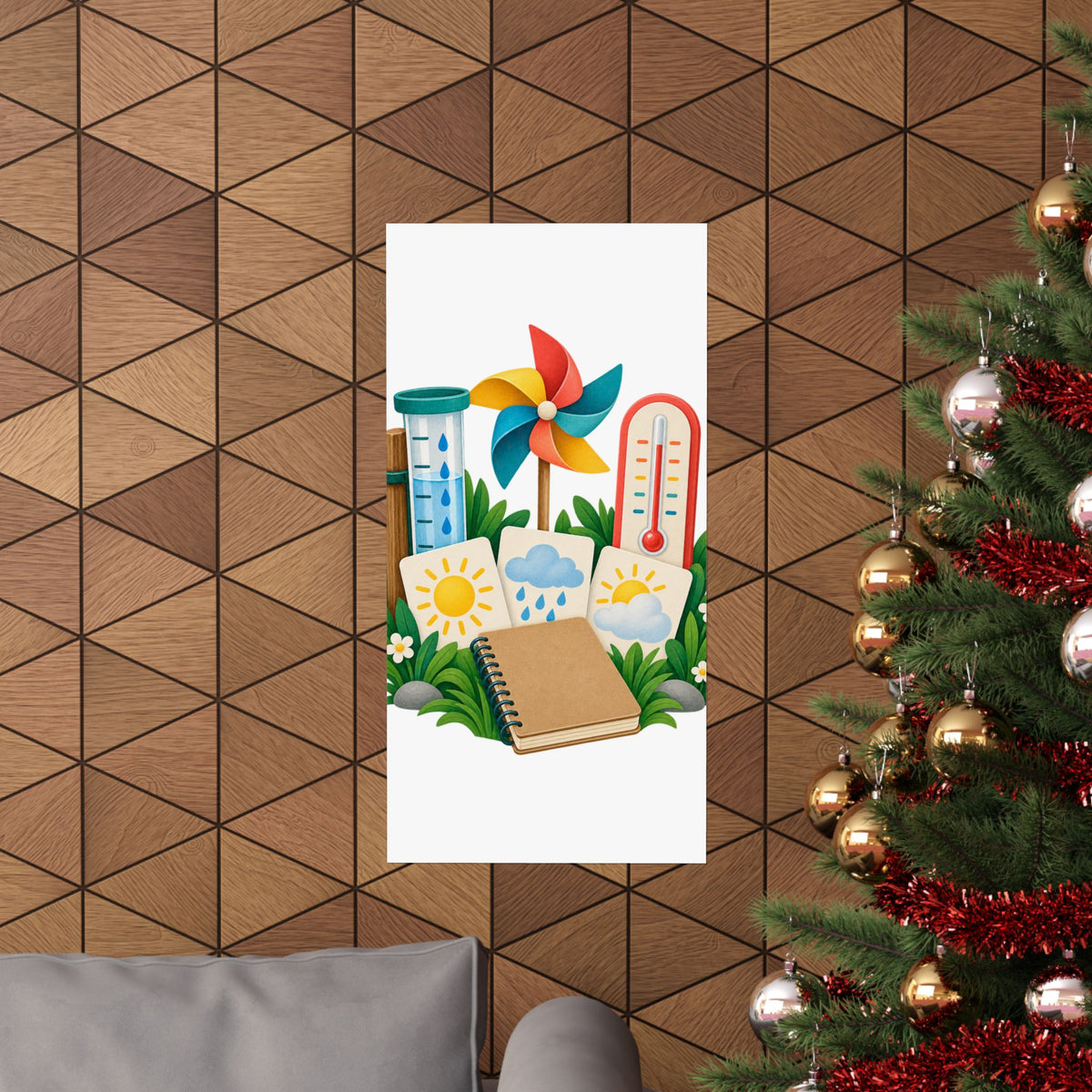 Colorful Backyard Weather Watching Kit Poster