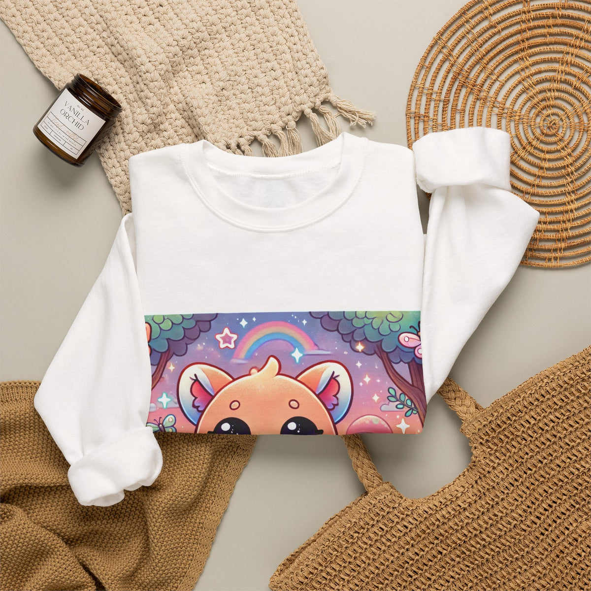 Pastel Woodland Fox Mushroom Kawaii Sweatshirt