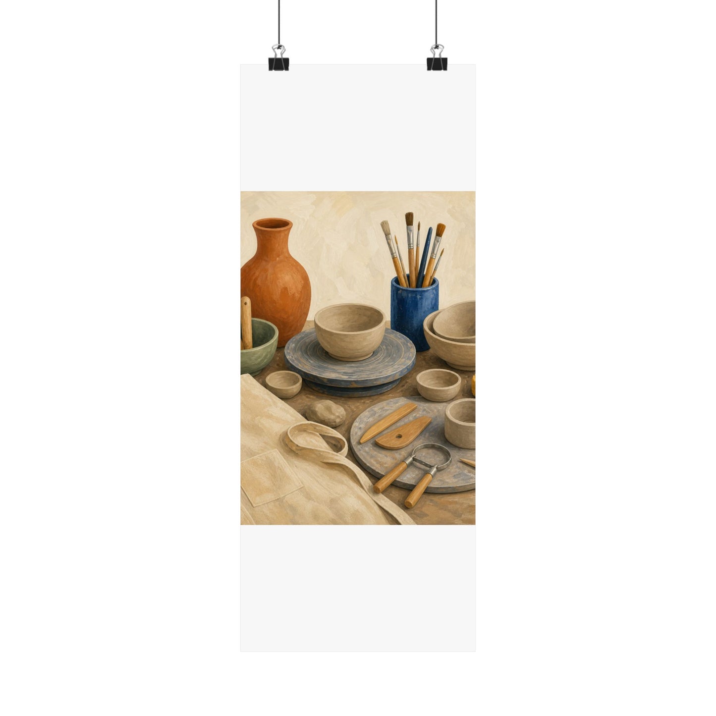 Colorful Pottery Studio Hobby Poster
